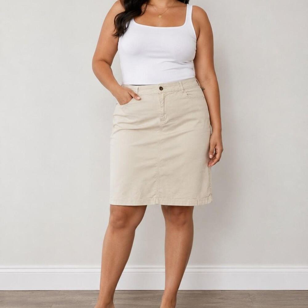 Kim rogers creamtan cotton skirt